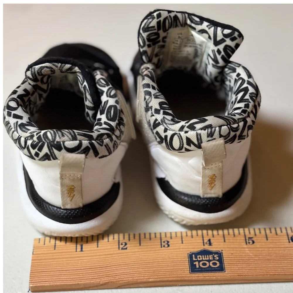 Jordan X Zion 1 DC2023-002 Toddler‎ Kids Shoes Size 8C Black White Sneakers